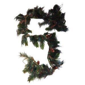 Artificial Pine Garland Pinecones 7Ft Long Holiday Decor